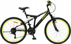 Велосипед Amigo Racer рама 16,5 дюйми 26 чорний, Жовтий, 16,5"