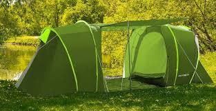 Палатка туристическая Presto Lofot 4 зеленый, 3500 мм, тамбур проклееные швы