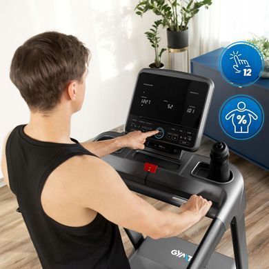 Бігова доріжка електрична Gymtek XT850 &ndash; 20 км/год, нахил 15%, амортизація 3S