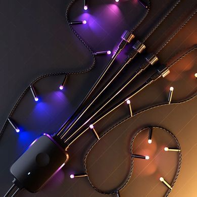 Декоративное освещение Twinkly Plus Strings 250 LED RGBW черный, 25м IP65