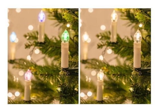 Гірлянда свічки 20 LED Білий теплий