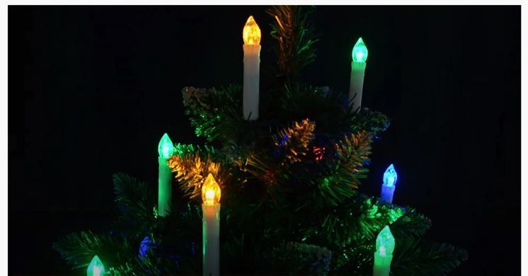 Гірлянда свічки 20 LED Білий теплий