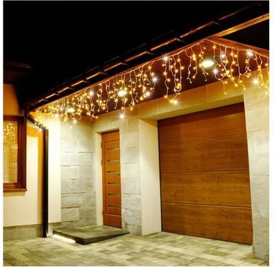 Гирлянда бахрома 14.5 м 300 LED Белый теплый + Flash