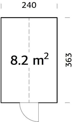Теплица деревянная Эмилия 2,4 х 3,6 м, Прозрачный, 2,4 х 3,6, 363
