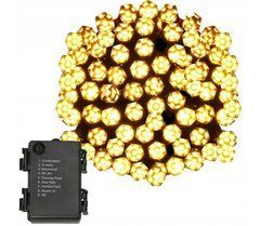 Гирлянда на батарейках 120 LED Теплый белый