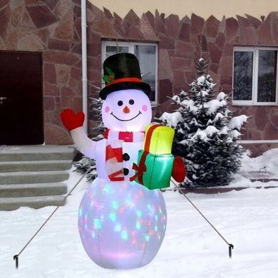 Надувний сніговик 150см LED