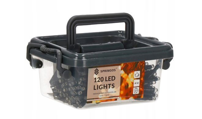 Гирлянда на батарейках 120 LED Теплый белый