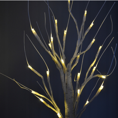 Светодиодная елка светящиеся рождественские огни Береза 60 см, Белый