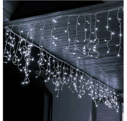 Гірлянда бахрома 500 LED 23 м Білий холодний