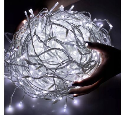 Гірлянда бахрома 500 LED 23 м Білий холодний