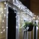 Новогодняя гирлянда Бахрома 300 LED, Белый холодный свет 14 м + Ночной датчик - 6