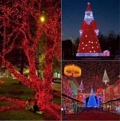 Новорічна гірлянда 23 м 300 LED (Червоний колір)