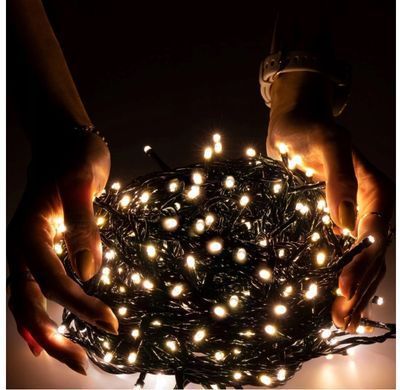 Гирлянда 1000 LED 52.5 м Белый теплый 8 режимов