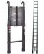 Лестница DayPlus 3,8 м алюминий до 150 кг с крючками, Черный, 380, 48