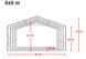 Гаражный павильон 6х6м - высота боковых стен 2,7м с воротами 4,1х2,9м, ПВХ 850, серый - 10