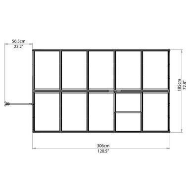 Садовая теплица из поликарбоната Silver Mythos 1,85 x 3,1 м Palram-Canopia