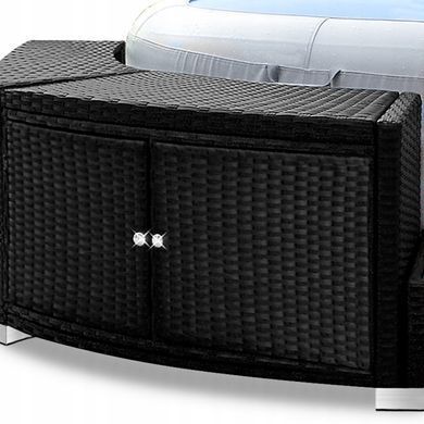 Обшивка для SPA-бассейна из полиротанга круглая Casaria, черная, &Oslash;206 см