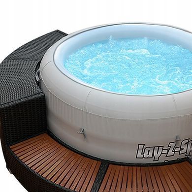 Обшивка для SPA-бассейна из полиротанга круглая Casaria, черная, &Oslash;206 см