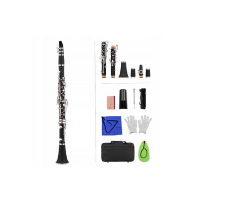 Нікелевий кларнет з АБС та мельхіоровим покриттям Бінокулярний кларнет, Черный