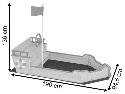 Песочница Лодка Балу