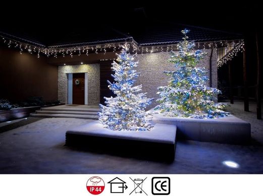 Новогодняя гирлянда Бахрома 500 LED, Белый холодный свет 24 м