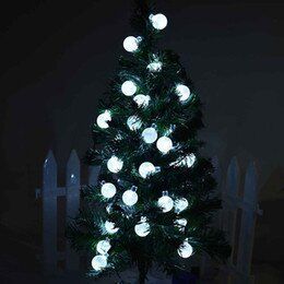 Новогодняя гирлянда 20 LED, Белый холодный свет, 5 м