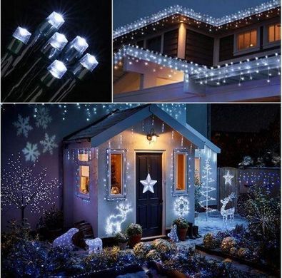 Новорічна гірлянда 35 м 500 LED (Холодний білий колір)