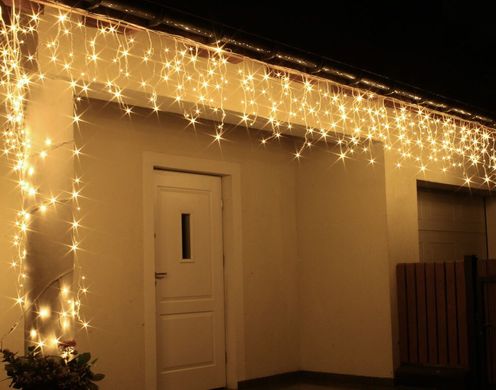 Новогодняя гирлянда Бахрома 500 LED, Белый теплый свет 24 м