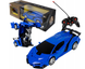 Авто робот 2в1 автомобіль пульт дистанційного керування, Синий