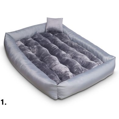 Lagram велике ліжко для собак XXL (120 см x 90 см), Cірий