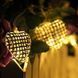 Новорічна гірлянда "Серця" 10 LED, Біле тепле світло, на пальчикових батарейках - 1