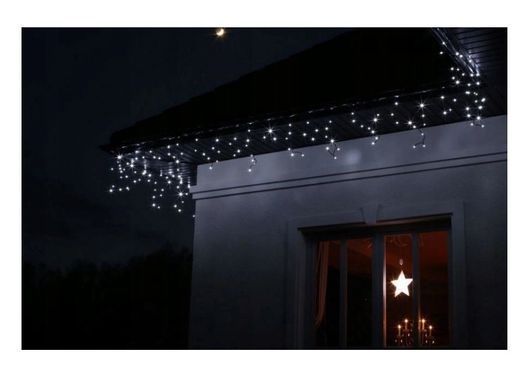 Гирлянда бахрома профессиональная 500 LED 23.5 м на толстом кабеле белый холодный