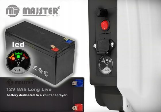 Електричний ранцевий обприскувач на акумуляторах 12 л Majster Polska MP-0353
