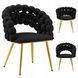 Современный мягкий стул для гостиной Glamour Gold Black