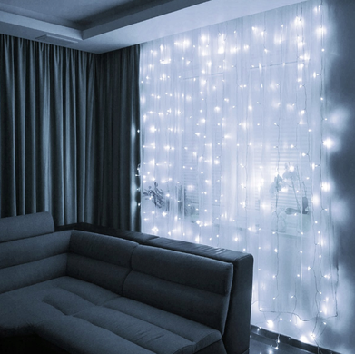 Гирлянда штора 300 LED 3x3 Белый холодний