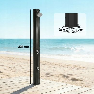 Солнечный садовый душ Outsunny 60 л с поворотной лейкой 360&deg;