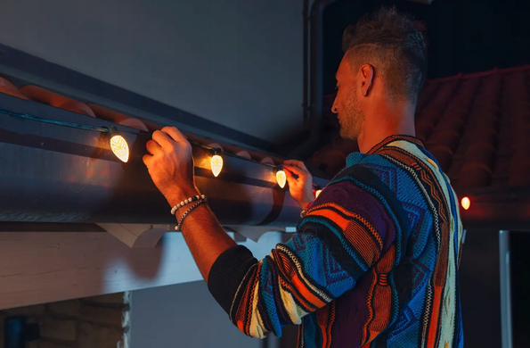 Girlanda Twinkly C9 Lights 40 RGB LED, зелений кабель, 12 м, IP44
