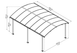 Поликарбонатная альтанка 3,6 x 5 м
