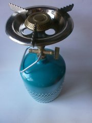 Набір газовий балон та конфорка Vitkov I Туристична маленька газова плита + газовий балон 1 кг