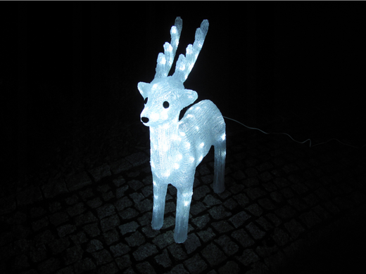 Новорічна акрилова статуя олень середній, і світяться новорічні олені 120 LED