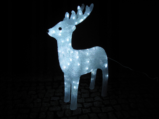 Новорічна акрилова статуя олень середній, і світяться новорічні олені 120 LED