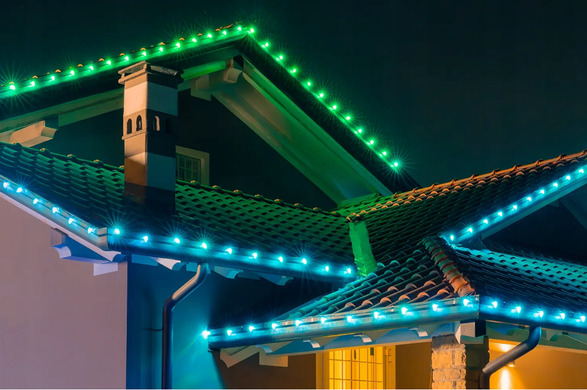Girlanda Twinkly C9 Lights 80 RGB LED, зелений кабель, 24 м, IP44