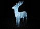Новогодняя акриловая статуя олень средний, Светящиеся новогодние олени 120 LED