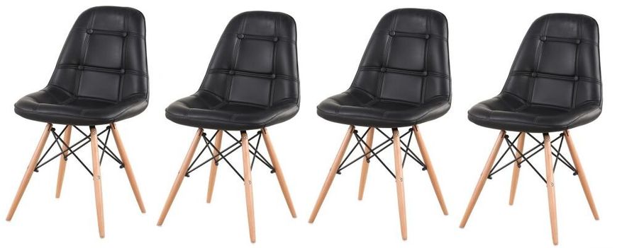 Комплект стульев для кухни и гостиной GoodHome New York 4 шт DC-004 black
