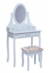 Туалетный столик Care Life с зеркалом и табуретом светло серый
