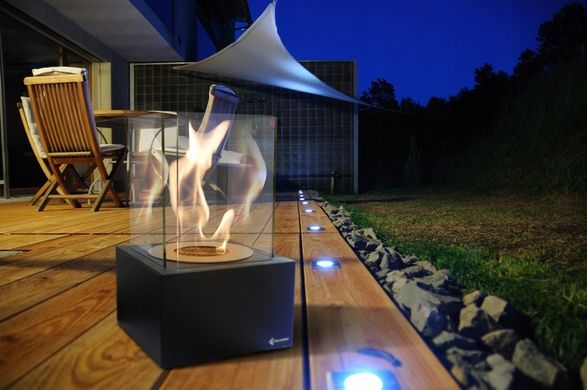 PATIO MINI стильний обігрівач для тераси та саду, лампа безкоштовного обігріву, біокамін Tango 1 чорний