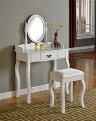 Туалетный столик білий Princess c зеркалом и табуретом