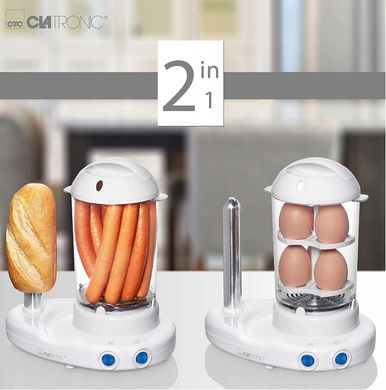 Пристрій 2в1 для хот-дог Clatronic + варка яєць HDM 3420