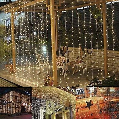 Гирлянда штора 3x3 м 300 LED теплый белый