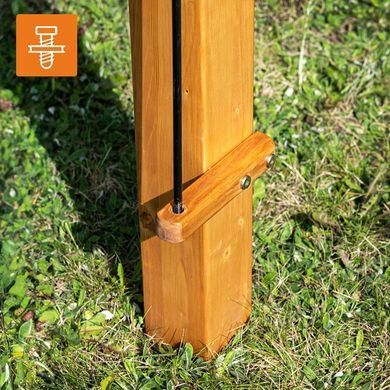 Деревянная садовая пергола - 3,2x3,1 м Терраса с раздвижной крышей
